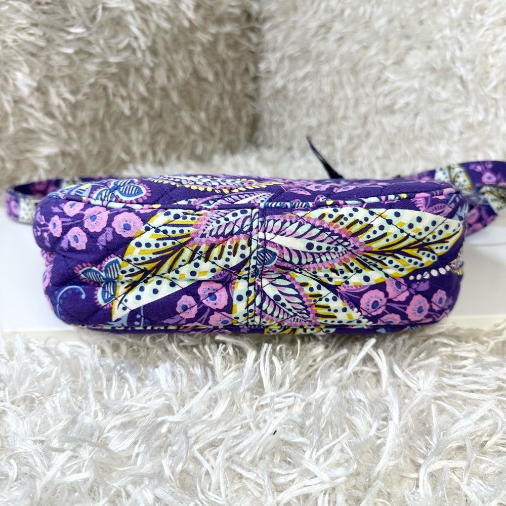 Vera Bradley Batik Leaves Purple Mini Andi Crossbody - Picture 4 of 6